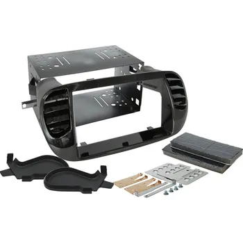 Autorádio Instal.sada 2DIN rádia Fiat 500 - černá lesklá