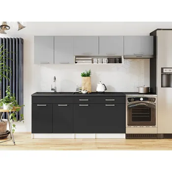 Kuchyňská linka Kuchyňská linka VIVIEN 240cm - Popel + grafit