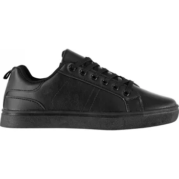 Dětská sálová obuv Fabric Sneak Lace Trainers Junior Black/Black 6 (39)