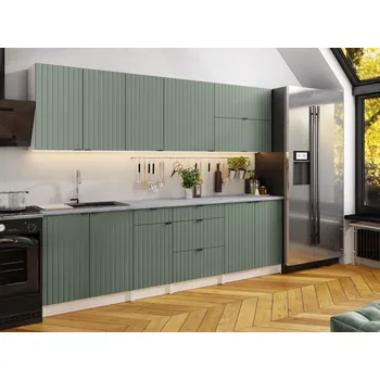 Kuchyňská skříňka Kuchyňská linka PEREA 260cm Olive