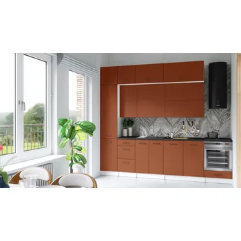 Kuchyňská skříňka Kuchyňská linka DAFNI 280cm Brick