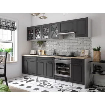 Kuchyňská linka Kuchyňská linka GERTRID 260cm - Grafit