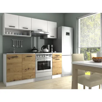 Kuchyňská linka Kuchyňská linka LUIZA II 180x120 - Bílá + artisan