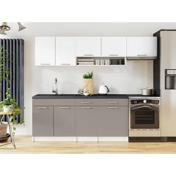 Kuchyňská linka Kuchyňská linka VIVIEN 240cm - Bílá + kamenný