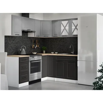 Kuchyňská linka Rohová kuchyňská linka ASTRID 190x170cm - Popel + grafit