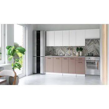 Kuchyňská skříňka Kuchyňská linka ALIMOS 240cm Bílá + kobe