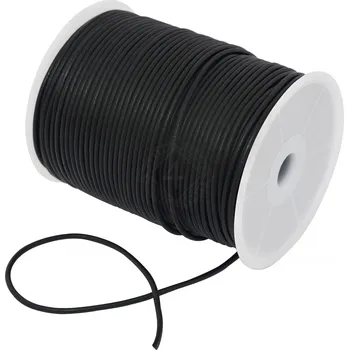 Lord of Battles Kulatá kožená šňůra 2,6mm síla černá, cívka 100m