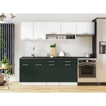 Kuchyňská linka Kuchyňská linka VIVIEN 240cm - Bílá + green