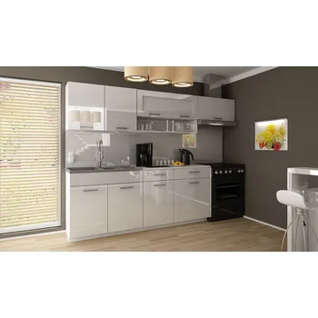 Kuchyňská linka Kuchyňská linka DOLORES 240/180 - Bílý lesk