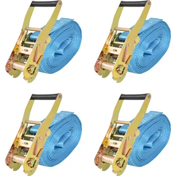 Upínací popruh Ráčnové upínací pásy, 4 ks, 4 tuny, 8mx50mm, modré IM_142656