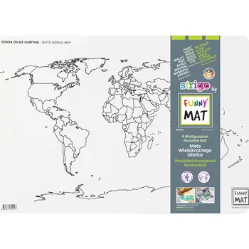 Obraz Bílá voděodolná podložka na malování Strigo od Funny Mat - Mapa států