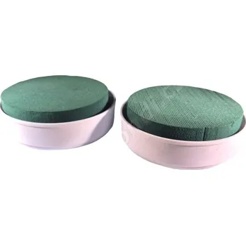 Stojan na květiny Aranžovací hmota na květiny v bílé misce, 13 cm, 2ks/bal.