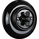 Elhard Kulatý keramický otočný vypínač č.6/č.1, černý - kompletní