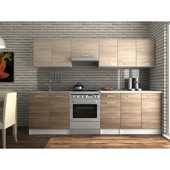 Kuchyňská linka Kuchyňská linka LUIZA 260x200 - Sonoma + tobacco