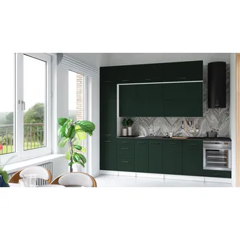 Kuchyňská skříňka Kuchyňská linka DAFNI 280cm Green