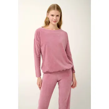 Dámské oblečení Vamp - Sametová dámská společenská souprava 21975 - Vamp pink nectar M