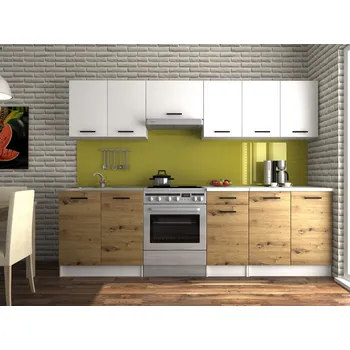 Kuchyňská linka Kuchyňská linka LUIZA 260x200 - Bílá + artisan