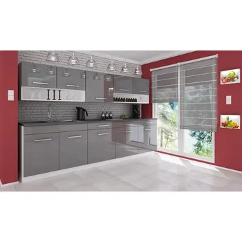 Kuchyňská linka Kuchyňská linka VANESSA 260/260 - Šedý lesk