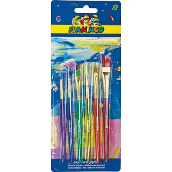 Umělecký štětec Šštětce školní, BAREVNÉ, 6ks/bal.