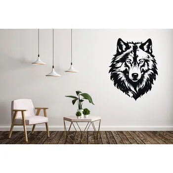 Samolepící dekorace Lepy.cz Samolepka na zeď Vlk Velikost (šířka x výška): 40x51cm, Barevná varianta: Světle hnědá