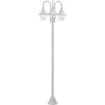 ZBXL Zahradní sloupová lampa 3 ramena E27 220 cm hliník bílá