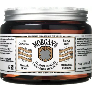 Stylingový přípravek Morgan's Pomade Slick & Extra Firm Hold Vanilla & Honey 500 g - Pomáda na vlasy pro silnou fixaci účesu s mokrým efektem
