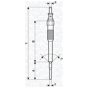 Zapalovací a žhavicí svíčka Žhavící svíčka MAGNETI MARELLI 062900136304