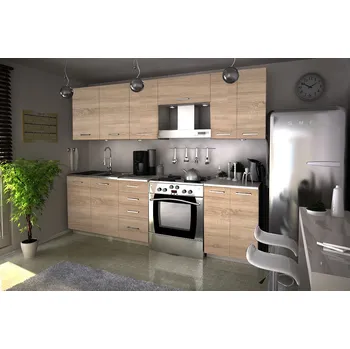 Kuchyňská linka Kuchyňská linka ELENA 240x180 - Dub sonoma