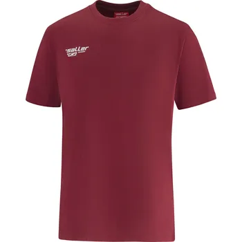 Pánské tričko Saller ESSENTIAL Bavlněné triko BARVA: 050 vínově červená, Velikost: XXS Pohodlné bavlněné tričko s logem pro sport i volný čas