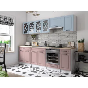 Kuchyňská linka Kuchyňská linka GERTRID 260cm - Denim + kobe