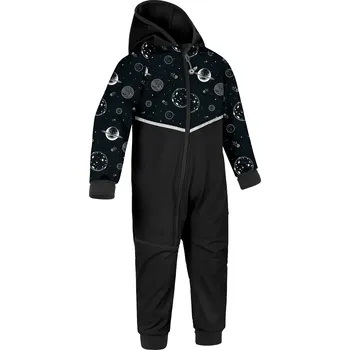 Batolecí softshellová kombinéza s fleecem Mini, Černá, Planety Velikost: 98/104