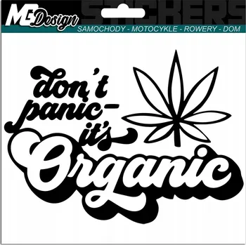 Samolepicí dekorace na vozidlo NÁLEPKA na auto ORGANIC MARIHUANA WEED 11x15 cm