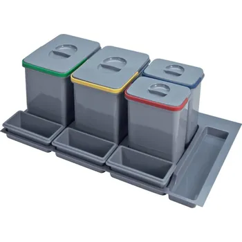 Odpadkový koš Odpadkový koš do šuplíku 900, 2x15 l + 2x7 l, K90 - antracit