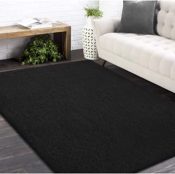 Koberec Moderní koberec SHAGGY CAMIL - černý