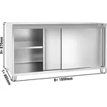 G.Gastro Nerezová pracovní skříň - 1,8 m - s posuvnými dveřmi