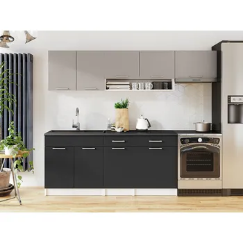 Kuchyňská linka Kuchyňská linka VIVIEN 240cm - Kamenný + grafit