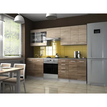 Kuchyňská linka Kuchyňská linka PAMELA 240x180 - Sonoma + tobacco