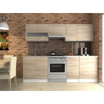 Kuchyňská linka Kuchyňská linka LUIZA III 240x180 - Sonoma