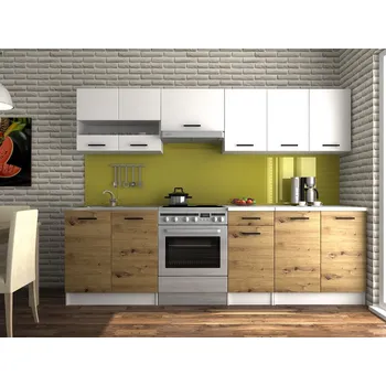 Kuchyňská linka Kuchyňská linka LUIZA III 260x200 - Bílá + artisan