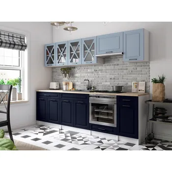 Kuchyňská linka Kuchyňská linka GERTRID 260cm - Denim + marine blue