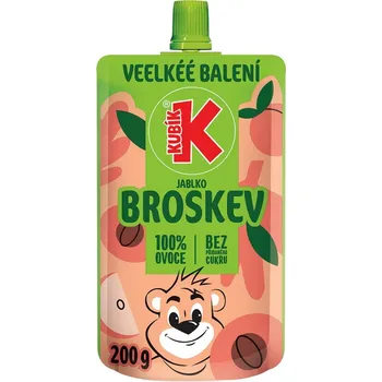 Kubík Velké balení ovocná kapsička jablko a broskev