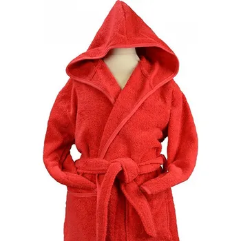 A&R Dětský župan Boyzz & Girlzz s kapucí Barva: červená klasická, Velikost: 128/140 AR021