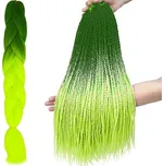 Iso Trade Syntetické vlasy ombre green / neonové copy W10344