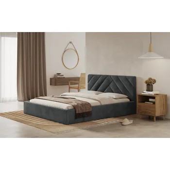Postel Postel PRATO 120x200 tmavěšedá s úložným prostorem