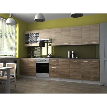 Kuchyňská linka Kuchyňská linka PAMELA 320x260 - Sonoma + tobacco - RYCHLE DODÁNÍ