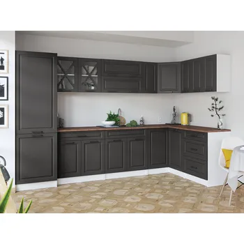 Kuchyňská linka Rohová kuchyňská linka SINGRID - Grafit