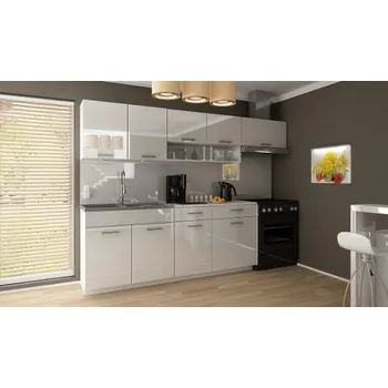 Kuchyňská linka Kuchyňská linka SAMANTA 240/180 - Bílý lesk