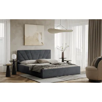 Postel Postel LATINA 120x200 tmavěšedá s úložným prostorem