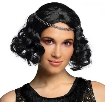 Karnevalová paruka Paruka charleston černá dámská