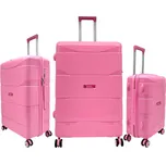 DZL cestovní kufry sada 3ks PP003 Barva: Růžová